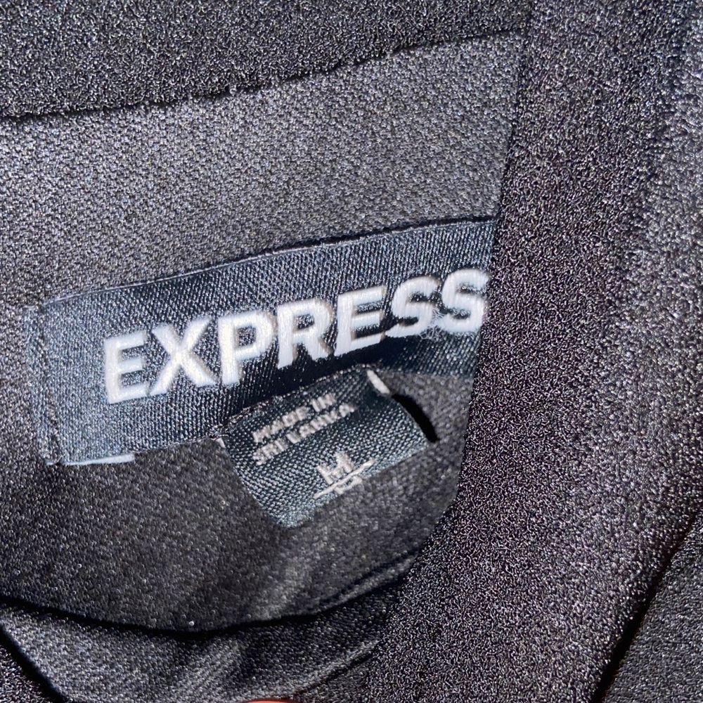 Express Black Belted Sheath Dress - Picture 5 of 6